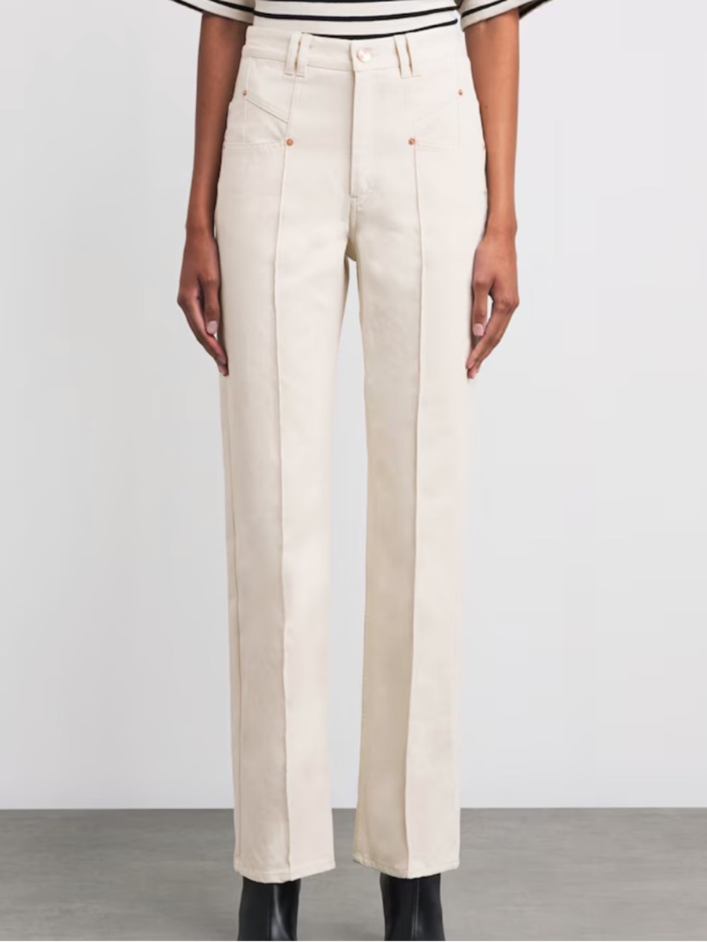 Brand New Isabel Marant Ecru Lirokae pants -34